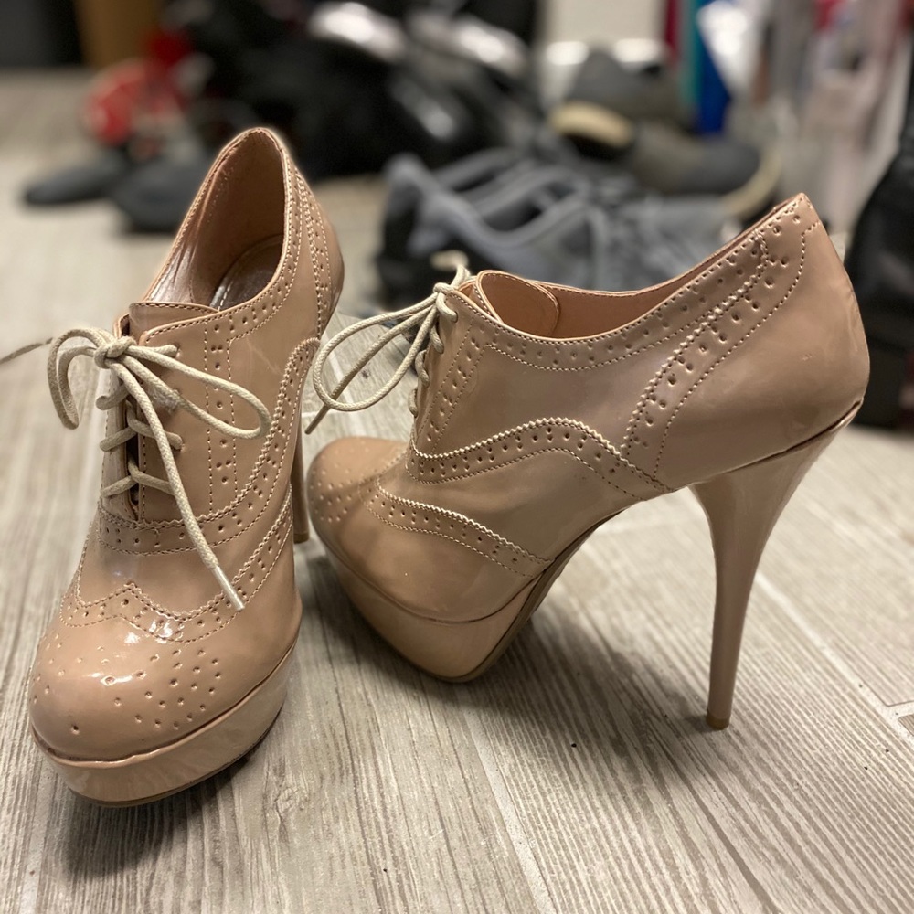 Bamboo Patent Oxford High Heel